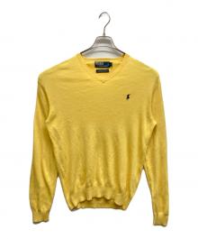 POLO RALPH LAUREN（ポロ・ラルフローレン）の古着「コットンＶネックニット」｜イエロー