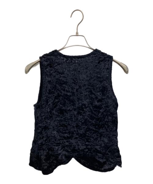ROBE DE CHAMBRE COMME DES GARCONS（ローブドシャンブル コムデギャルソン）ROBE DE CHAMBRE COMME DES GARCONS (ローブドシャンブル コムデギャルソン) ベロアノースリーブカットソー ネイビー サイズ:Mの古着・服飾アイテム
