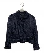 ROBE DE CHAMBRE COMME DES GARCONSローブドシャンブル コムデギャルソン）の古着「カットオフベロアジャケット」｜ネイビー