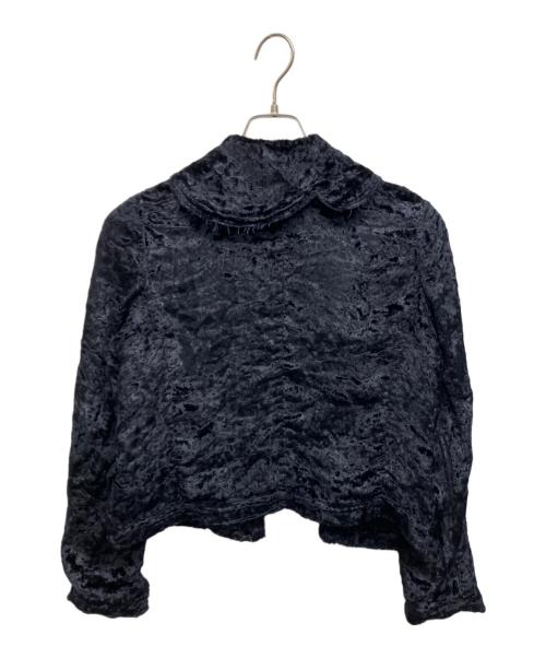 ROBE DE CHAMBRE COMME DES GARCONS（ローブドシャンブル コムデギャルソン）ROBE DE CHAMBRE COMME DES GARCONS (ローブドシャンブル コムデギャルソン) カットオフベロアジャケット ネイビー サイズ:Mの古着・服飾アイテム