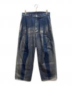 SUBLATIONSサブレーションズ）の古着「2TUCK WIDE DENIM PANTS」｜ブルー