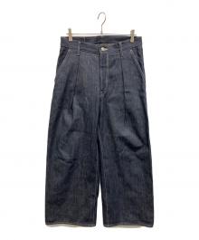 Graphpaper（グラフペーパー）の古着「Selvage Denim Two Tuck Pants」｜インディゴ
