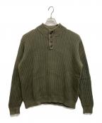 L.L.Beanエルエルビーン）の古着「ヘンリーネックニット」｜グリーン