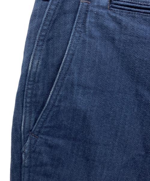 BONCOURA（ボンクラ）BONCOURA (ボンクラ) ヘリンボーンワークパンツ ネイビー サイズ:ｗ29の古着・服飾アイテム