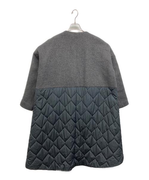 ENFOLD（エンフォルド）ENFOLD (エンフォルド) 圧縮ビーバーキルティングAラインコート グレー サイズ:36の古着・服飾アイテム