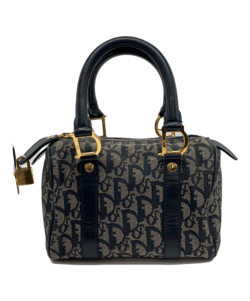 Christian Dior（クリスチャン ディオール）Christian Dior (クリスチャン ディオール) トロッターハンドバッグ ネイビーの古着・服飾アイテム