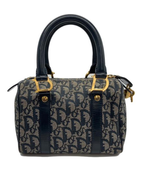 Christian Dior（クリスチャン ディオール）Christian Dior (クリスチャン ディオール) トロッターハンドバッグ ネイビーの古着・服飾アイテム