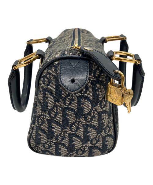 Christian Dior（クリスチャン ディオール）Christian Dior (クリスチャン ディオール) トロッターハンドバッグ ネイビーの古着・服飾アイテム