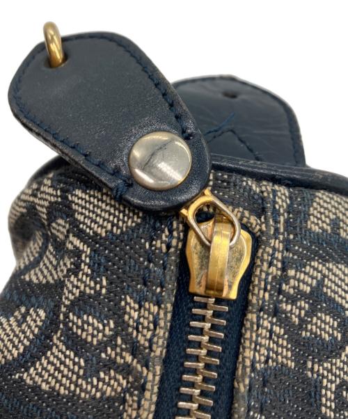 Christian Dior（クリスチャン ディオール）Christian Dior (クリスチャン ディオール) トロッターハンドバッグ ネイビーの古着・服飾アイテム