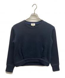 LANVIN en Bleu（ランバンオンブルー）の古着「前後切替クルーネックスウェット」｜ネイビー