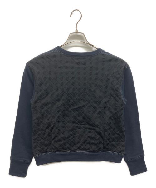 LANVIN en Bleu（ランバンオンブルー）LANVIN en Bleu (ランバンオンブルー) 前後切替クルーネックスウェット ネイビー サイズ:38の古着・服飾アイテム