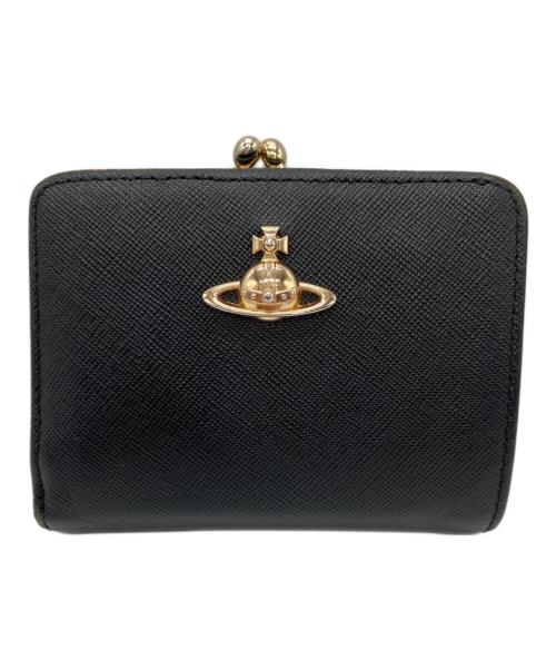 Vivienne Westwood（ヴィヴィアンウエストウッド）Vivienne Westwood (ヴィヴィアンウエストウッド) メタルオーブ 2つ折り財布 ブラックの古着・服飾アイテム