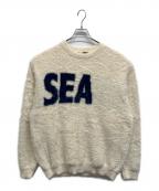 WIND AND SEAウィンダンシー）の古着「Shaggy BIGSEA Knit Sweater」｜アイボリー