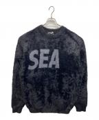 WIND AND SEAウィンダンシー）の古着「Shaggy BIGSEA Knit Sweater」｜ブラック