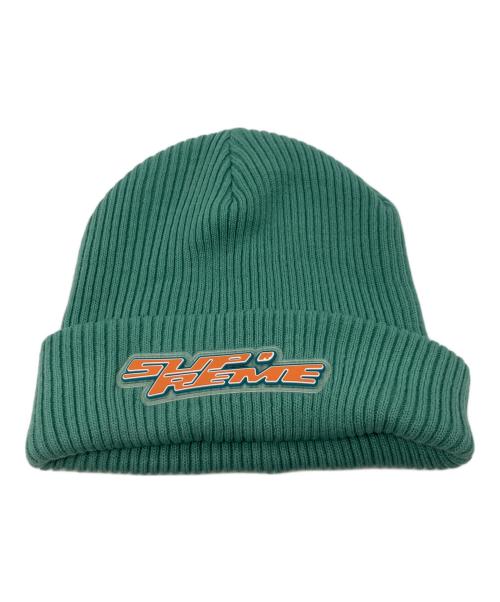 SUPREME（シュプリーム）Supreme (シュプリーム) Raised Logo Patch Beanie グリーン サイズ:下記参照の古着・服飾アイテム