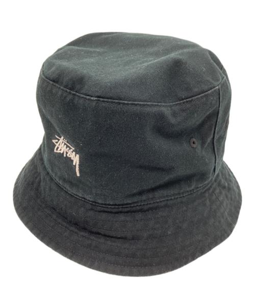 stussy（ステューシー）stussy (ステューシー) リバーシブルバケットハット ブラック×カーキ サイズ:下記参照の古着・服飾アイテム