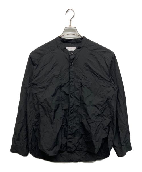 afiit（アフィット）afiit (アフィット) オーバーサイズバンドカラーシャツ ブラック サイズ:Ｓの古着・服飾アイテム