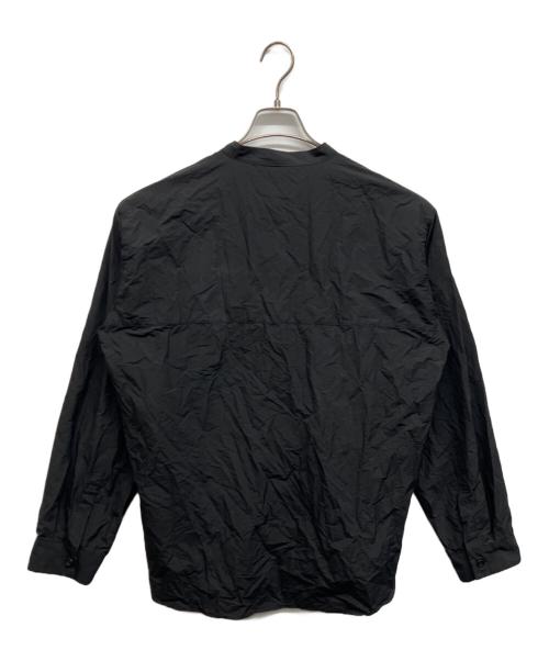 afiit（アフィット）afiit (アフィット) オーバーサイズバンドカラーシャツ ブラック サイズ:Ｓの古着・服飾アイテム