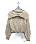 HER LIP TOハーリップトゥ）の古着「Her lip to Big Collar Knit Top」｜アイボリー