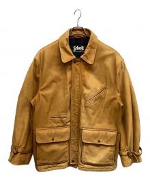 Schott（ショット）の古着「Schott ヌバックレザー裏地ブランケットカーコート」｜ベージュ