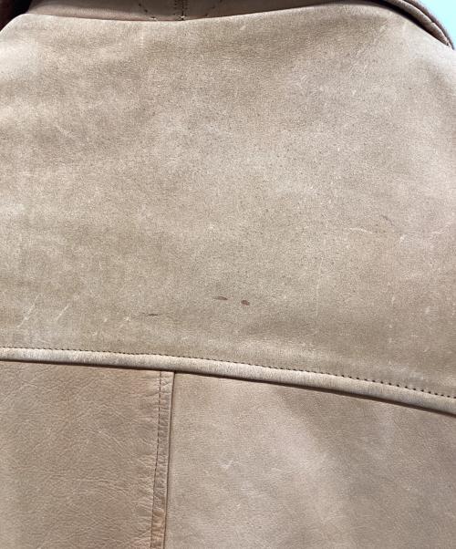 Schott（ショット）Schott (ショット) Schott ヌバックレザー裏地ブランケットカーコート ベージュ サイズ:記載なしの古着・服飾アイテム