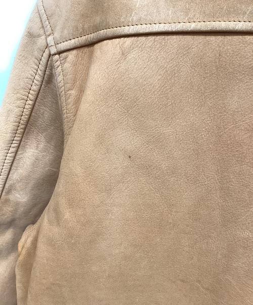 Schott（ショット）Schott (ショット) Schott ヌバックレザー裏地ブランケットカーコート ベージュ サイズ:記載なしの古着・服飾アイテム