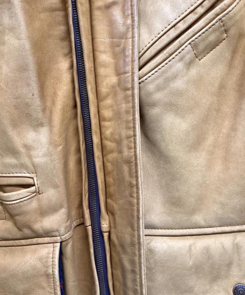 Schott（ショット）Schott (ショット) Schott ヌバックレザー裏地ブランケットカーコート ベージュ サイズ:記載なしの古着・服飾アイテム