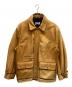 Schott（ショット）の古着「Schott ヌバックレザー裏地ブランケットカーコート」｜ベージュ