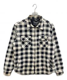 stussy（ステューシー）の古着「チェックジップアップシャツ」｜ホワイト×ブラック
