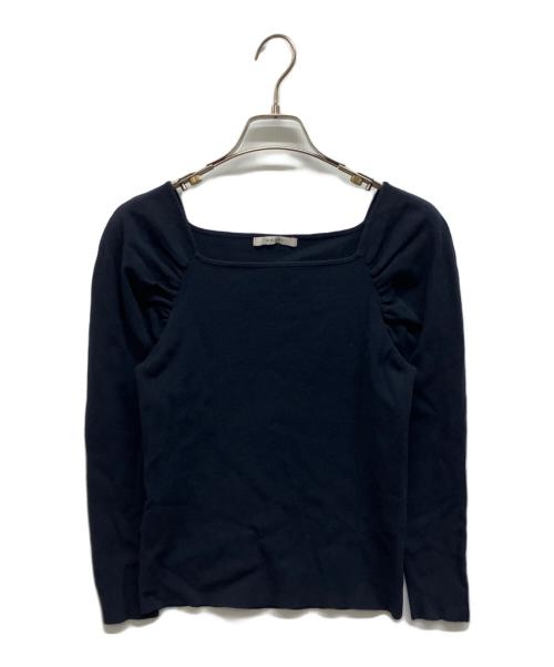 ANAYI（アナイ）ANAYI (アナイ) パワーショルダーニット ネイビー サイズ:Mの古着・服飾アイテム