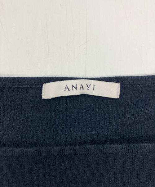ANAYI（アナイ）ANAYI (アナイ) パワーショルダーニット ネイビー サイズ:Mの古着・服飾アイテム