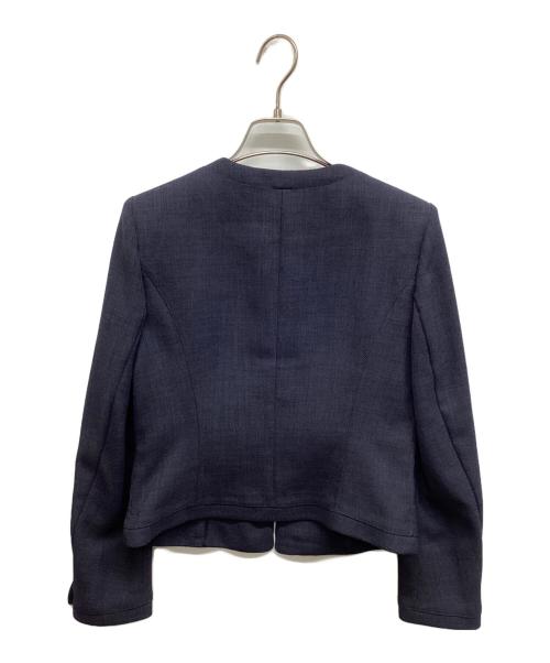 EPOCA（エポカ）EPOCA (エポカ) オックスストレッチノーカラージャケット ネイビー サイズ:38の古着・服飾アイテム