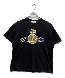 Vivienne Westwood（ヴィヴィアンウエストウッド）の古着「SPRAY ORB CLASSIC T-SHIRT　オーブプリントTシャツ」｜ブラック