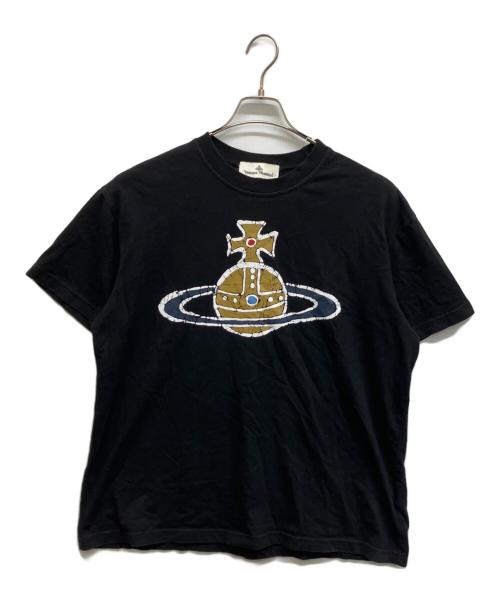 Vivienne Westwood（ヴィヴィアンウエストウッド）Vivienne Westwood (ヴィヴィアンウエストウッド) SPRAY ORB CLASSIC T-SHIRT　オーブプリントTシャツ ブラック サイズ:Lの古着・服飾アイテム