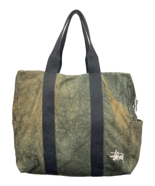 stussy（ステューシー）stussy (ステューシー) CANVAS FLIGHT BAG オリーブの古着・服飾アイテム