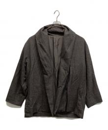 wirrow（ウィロウ）の古着「22AW MELANGE WOOL MIDDLE ROBE ウール ミドルローブ」｜ブラウン