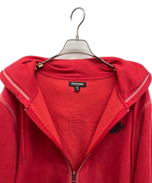 TRUE RELIGION（トゥルー レリジョン）TRUE RELIGION (トゥルー レリジョン) ジップパーカー レッド サイズ:Lの古着・服飾アイテム