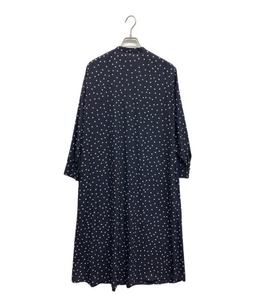 DRESSTERIOR（ドレステリア）DRESSTERIOR (ドレステリア) ドットプリントAラインワンピース ネイビー サイズ:Sの古着・服飾アイテム