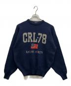 CHAPS RALPH LAURENチャップス ラルフローレン）の古着「90's CRL-78星条旗ウールセーター」｜ネイビー