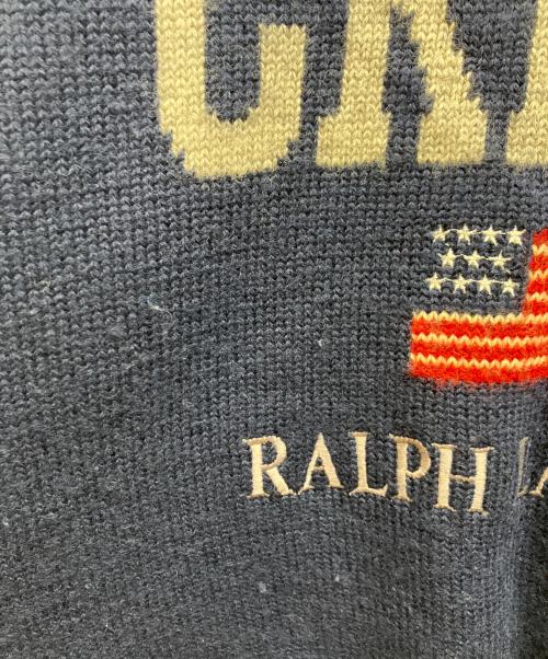 CHAPS RALPH LAUREN（チャップス ラルフローレン）CHAPS RALPH LAUREN (チャップス ラルフローレン) 90's CRL-78星条旗ウールセーター ネイビー サイズ:Lの古着・服飾アイテム