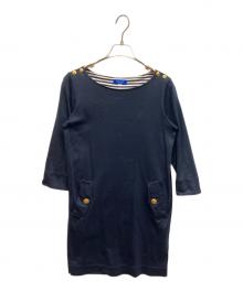 BLUE LABEL CRESTBRIDGE（ブルーレーベルクレストブリッジ）の古着「カットソーワンピース」｜ネイビー