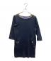 BLUE LABEL CRESTBRIDGE（ブルーレーベルクレストブリッジ）の古着「カットソーワンピース」｜ネイビー