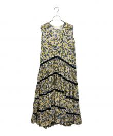 merlette（マーレット）の古着「wallis flower print dress」｜イエロー