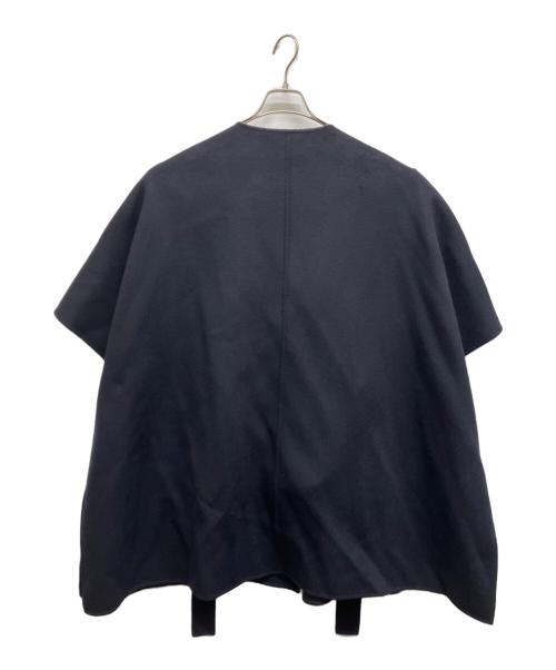 ebure（エブール）ebure (エブール) リュクスシャルムビーバー ケープコート ネイビー サイズ:36の古着・服飾アイテム