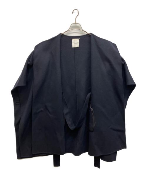 ebure（エブール）ebure (エブール) リュクスシャルムビーバー ケープコート ネイビー サイズ:36の古着・服飾アイテム