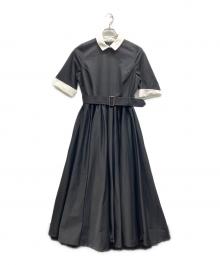 foufou（フーフー）の古着「THE DRESS #22 bicolor one piece」｜ブラック