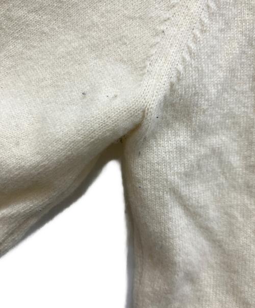 PLAY COMME des GARCONS（プレイコムデギャルソン）PLAY COMME des GARCONS (プレイコムデギャルソン) Round Neck Cardigan With White Emblem Natural アイボリー サイズ:Mの古着・服飾アイテム