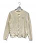 PLAY COMME des GARCONS（プレイコムデギャルソン）の古着「Round Neck Cardigan With White Emblem Natural」｜アイボリー