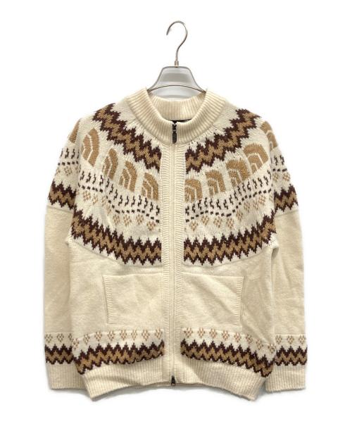 THE NORTH FACE（ザ ノース フェイス）THE NORTH FACE (ザ ノース フェイス) Half Dome Nordic Drivers Knit ブラウン サイズ:Mの古着・服飾アイテム