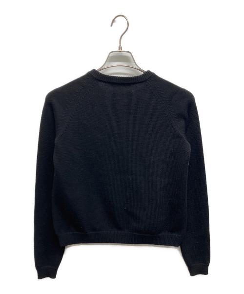 'S Max Mara（エスマックスマーラ）'S Max Mara (エスマックスマーラ) ベロア切替カーディガン ブラック サイズ:Sの古着・服飾アイテム